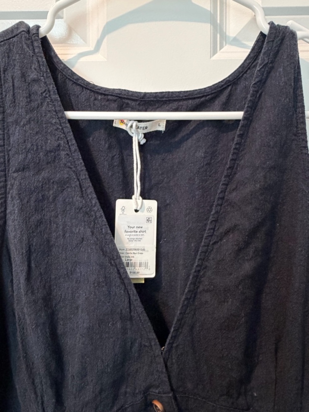 Faherty - new with tags! Camila Maxi Dress, size large, dark blue - Picture 5 of 6